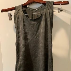 Lululemon top. Sheer camo loose fitting top